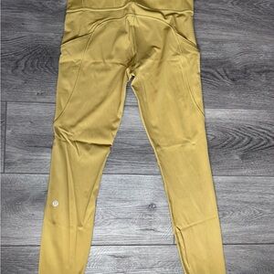 lululemon athletica fast and free Mustard Leggings